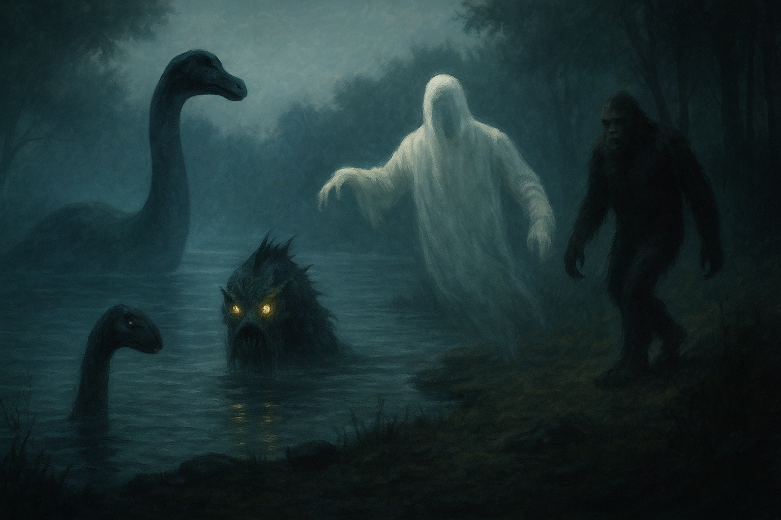 Mysteriöse Kreaturen und ein Geist mit der Kamera festgehalten