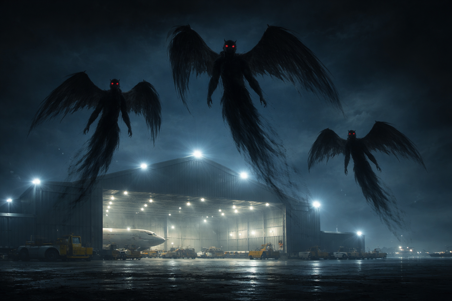 In den Spuk-News: Geflügelte Kreaturen in Chicago versetzen Menschen in Angst und Schrecken.